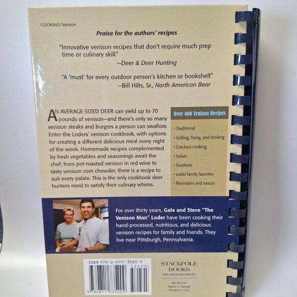 Quality Venison Cookbook Deer Recipes Loder 2008 Hunter Grilling Crockpot Guide - Picture 9 of 9